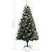 Lusso Casadino -  Albero Di Natale Con Pigne Verde 225 Cm In Pvc E Pe - Foto miniatura 6