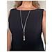 Collana Lunga Crystal Tear In Cristallo Sw Ametista Argento 10µ - Foto miniatura 3