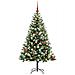 Albero di Natale artificiale a cerniera con neve fioccata - Foto miniatura 3