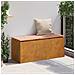 Panchina da giardino Ruggine 100 x 40 x 43 cm acciaio corten - Foto miniatura 3