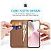 Cover Cartera per iPhone 16e - Pelle /PU, Marrone - Foto miniatura 2