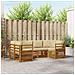 Set divani con cuscino 20 pcs Naturale Legno di Acacia Massello - Foto miniatura 2