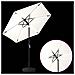Parasol da Giardino con Luci LED 230 x 230 cm Poliestere Crema - Foto miniatura 2