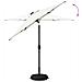 Parasol da Giardino con Luci LED 230 x 230 cm Poliestere Crema - Foto miniatura 6