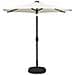 Parasol da Giardino con Luci LED 230 x 230 cm Poliestere Crema - Foto miniatura 1