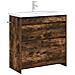 Mobiletto da Bagno Sotto Lavabo Rovere Fumo 78,5 x 37,5 x 81 cm - Foto miniatura 2