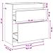 Mobiletto da Bagno Sotto Lavabo Rovere Fumo 78,5 x 37,5 x 81 cm - Foto miniatura 7