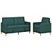 Set di Divani con Storage 2 pcs Verde Scuro Poliestere - Foto miniatura 1