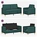 Set di Divani con Storage 2 pcs Verde Scuro Poliestere - Foto miniatura 4