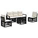 Set Divano da Giardino 6 pcs Nero polyrattan - Foto miniatura 1