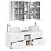 Set di mobili per il bagno 4 pcs Bianco - Foto miniatura 3