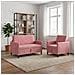 Set di Divani con Storage 2 pz Rosa Poliestere - Foto miniatura 8