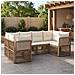 Set Divano da Giardino 6 pz 6-Numero di posti Beige polyrattan - Foto miniatura 2