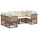 Set Divano da Giardino 6 pz 6-Numero di posti Beige polyrattan - Foto miniatura 1