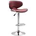 Sgabello Design Cucina Las Vegas V2 I Sedia Sgabello Imbottita In Similpelle I Sgabello Girevole E Regolabile (62-82 CM) Con Schienale Bordeaux - Foto miniatura 1