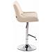 Sgabello Bancone Imbottito Club in Similpelle - Sedia Alta Cucina con Schienale e Poggiapiedi, Altezza Regolabile 67-87 cm Crema - Foto miniatura 3
