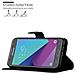Custodia Compatibile Con Samsung Galaxy J3 2017 Us Version In Nero Carbone - Coperchio Protettiva Con Chiusura Magnetica, Funzione Stand E Tasca Per Le Carte - Foto miniatura 6