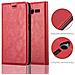 Custodia Compatibile Con Zte Blade L3 In Rosso Mela - Coperchio Protettiva Con Chiusura Magnetica, Funzione Stand E Tasca Per Le Carte - Foto miniatura 3
