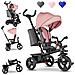 Haari 2 In 1 Triciclo Bambini E Passeggino Fronte Mamma E Fronte Strada Da 1 A 5 Anni Fino A 25 Kg Rosa - Foto miniatura 1