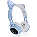 Cuffie Bluetooth Design Orecchie Gatto Animazione Luminosa Autonomia 12h - Malva - Foto miniatura 5