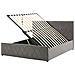 Letto In Velluto Grigio Con Contenitore 140 X 200 Cm Rochefort - Foto miniatura 9
