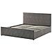 Letto In Velluto Grigio Con Contenitore 140 X 200 Cm Rochefort - Foto miniatura 10