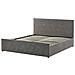 Letto In Velluto Grigio Con Contenitore 140 X 200 Cm Rochefort - Foto miniatura 6