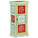Credenza Alta Dipinta A Mano 40x30x90 Cm In Massello Di Mango - Foto miniatura 8