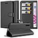 Custodia Compatibile Con Samsung Galaxy A90 5g In Nero Carbone - Coperchio Protettiva Con Chiusura Magnetica, Funzione Stand E Tasca Per Le Carte - Foto miniatura 1