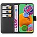 Custodia Compatibile Con Samsung Galaxy A90 5g In Nero Carbone - Coperchio Protettiva Con Chiusura Magnetica, Funzione Stand E Tasca Per Le Carte - Foto miniatura 7