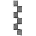 Scaffale Angolare a Muro Grigio 19x19x123 cm Legno Multistrato - Foto miniatura 2