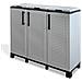 Armadio Portarifiuti Da Esterno O Interno, Mobile Porta 3 Sacchi A 3 Ante, 100% Made In Italy, Cm 102x37h90, Colore Grigio Chiaro - Foto miniatura 2