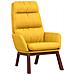 Sedia Relax Giallo Senape In Tessuto - Foto miniatura 2