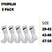 5 Paia Calze Performance Punta Tallone Rinforzati Cotone Nero 43-46 - Foto miniatura 3