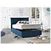 Letto Piazza E Mezza Ornella, Letto Contenitore Con Rivestimento In Tessuto, 100% Made In Italy, Apertura Frontale, Adatto Per Materasso Cm 120x190, Blu - Foto miniatura 3