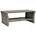 Tavolino Grigio 100x50x40 Cm In Polyrattan - Foto miniatura 2