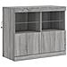 Credenza Con Luci Led Grigio Sonoma 81x37x67 Cm - Foto miniatura 3