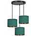 Lampada A Sospensione Hilde - Nero, Verde - Acciaio Verniciato A Polvere, Tessuto - 42x100x50 Cm - Foto miniatura 1