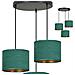 Lampada A Sospensione Hilde - Nero, Verde - Acciaio Verniciato A Polvere, Tessuto - 42x100x50 Cm - Foto miniatura 2