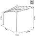 Gazebo Pergola In Acciaio Veranda Addossata Fissaggio A Parete Mt 3,5x2,5 Mirelle - Foto miniatura 3