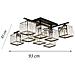 Lampadario Da Soffitto 8 Cubi In Vetro Portalampadina E27 Metallo Nero Moderno - Foto miniatura 5