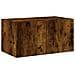 Mobile TV a Parete con Luci LED Rovere Fumo 60x35x31 cm - Foto miniatura 3