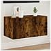 Mobile TV a Parete con Luci LED Rovere Fumo 60x35x31 cm - Foto miniatura 6