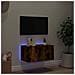 Mobile TV a Parete con Luci LED Rovere Fumo 60x35x31 cm - Foto miniatura 8
