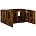 Mobile TV a Parete con Luci LED Rovere Fumo 60x35x31 cm - Foto miniatura 9