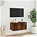 Mobile TV a Parete con Luci LED Rovere Fumo 60x35x31 cm - Foto miniatura 10
