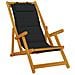 Sedia da Spiaggia Pieghevole Braccioli Legno Acacia&Textilene - Foto miniatura 1