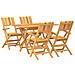 Set Da Pranzo Per Giardino 5 Pz In Legno Massello Di Teak - Foto miniatura 2