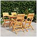 Set Da Pranzo Per Giardino 5 Pz In Legno Massello Di Teak - Foto miniatura 1