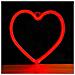 Lampada Led Al Neon A Forma Di Cuore Con Montaggio A Parete E Porta Usb-a - Foto miniatura 2